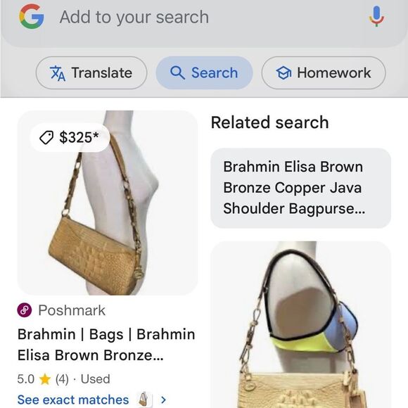 BRAHMIN Tan Croc Embossed Hobo Baguette Shoulder Bag Java Asher Melbourne Elisa - Picture 14 of 14